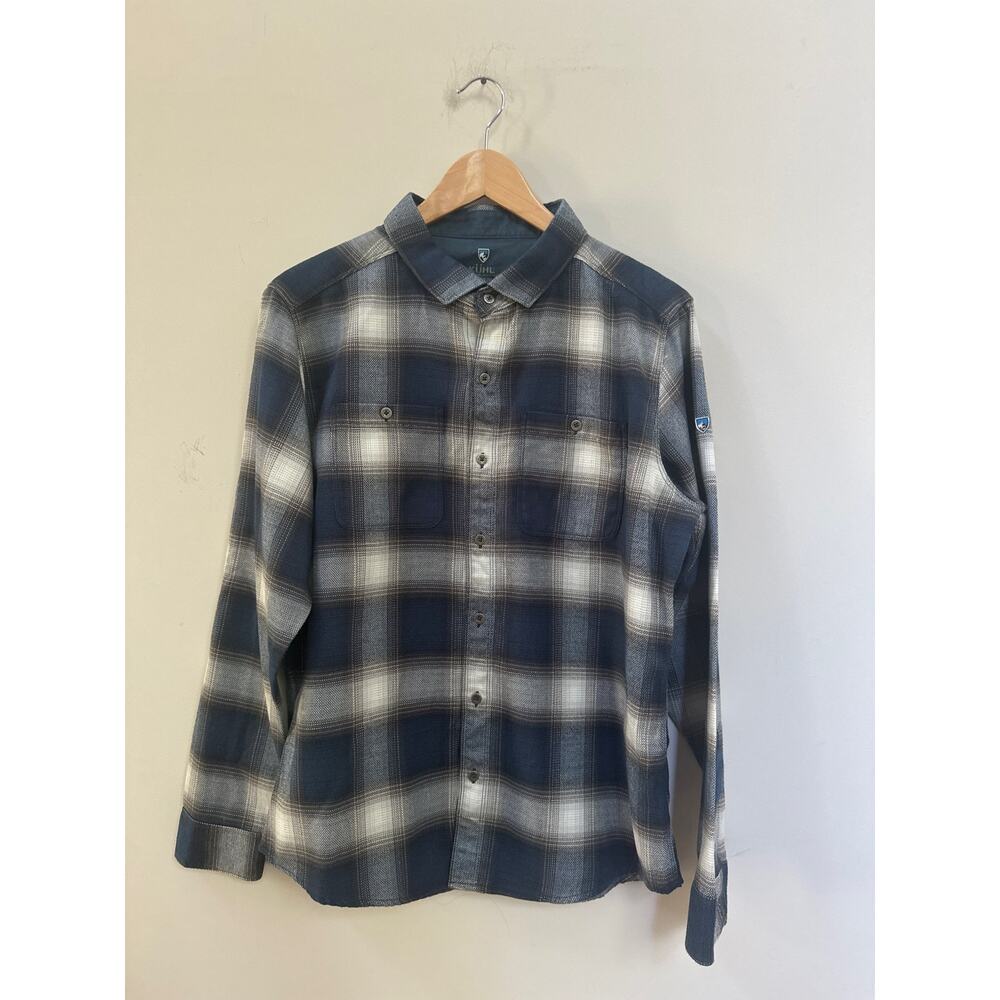 Duluth Trading Co Plaid Flannel Button Up Shirt Gorpcore Outdoor Camping Medium
